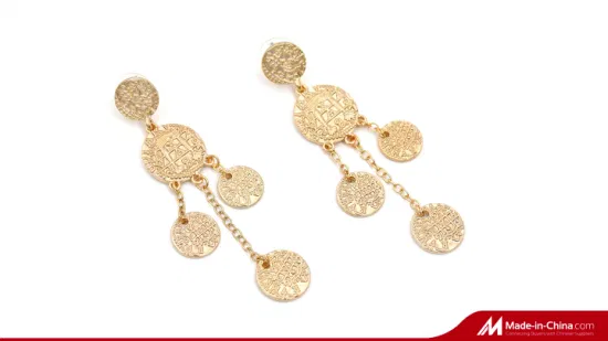 Commercio all'ingrosso della fabbrica dei gioielli di moda del lampadario mininaturista del metallo placcato oro 14K Gioielli in oro di alta moda